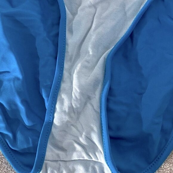 5/$25 Vintage 90s Bluenotes Blue String Bikini With O Ring Details L - Picture 8 of 15